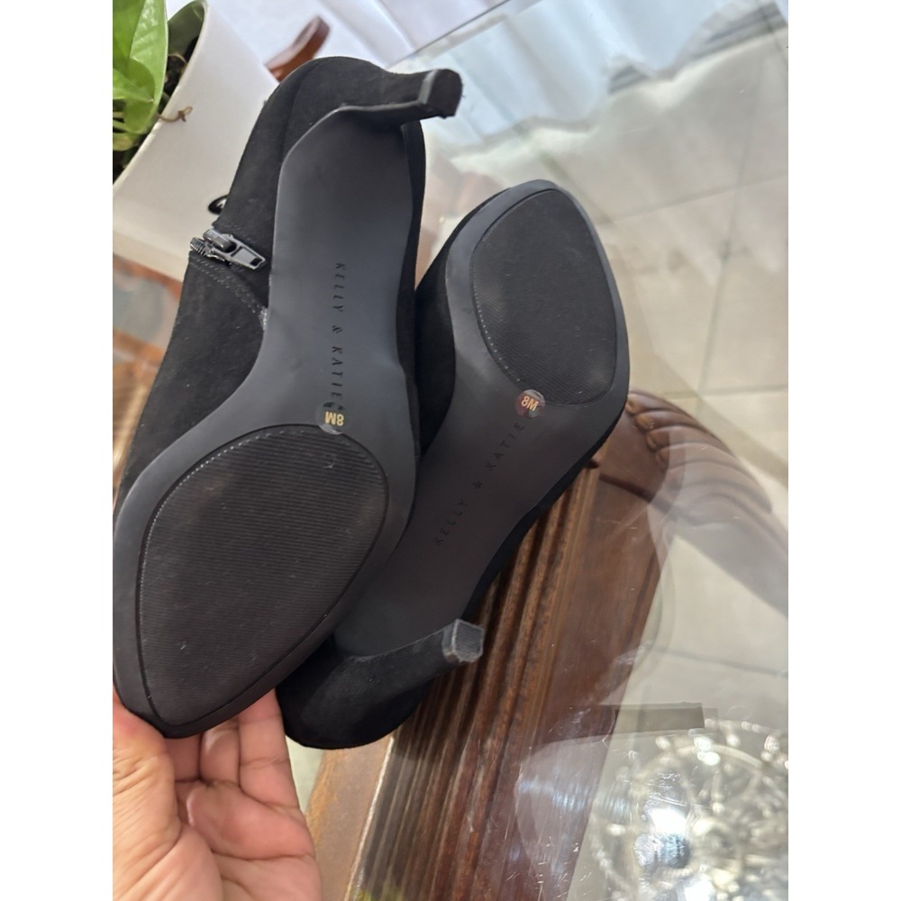 Kelly & Katie Black Suede Mary Jane Stiletto Heels Round Toe Buckle Strap US 8 - Picture 9 of 10